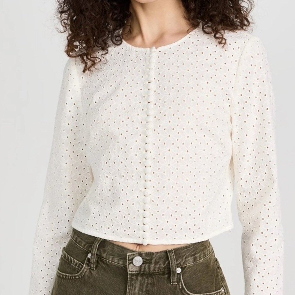 Frame Cotton Eyelet Jacket